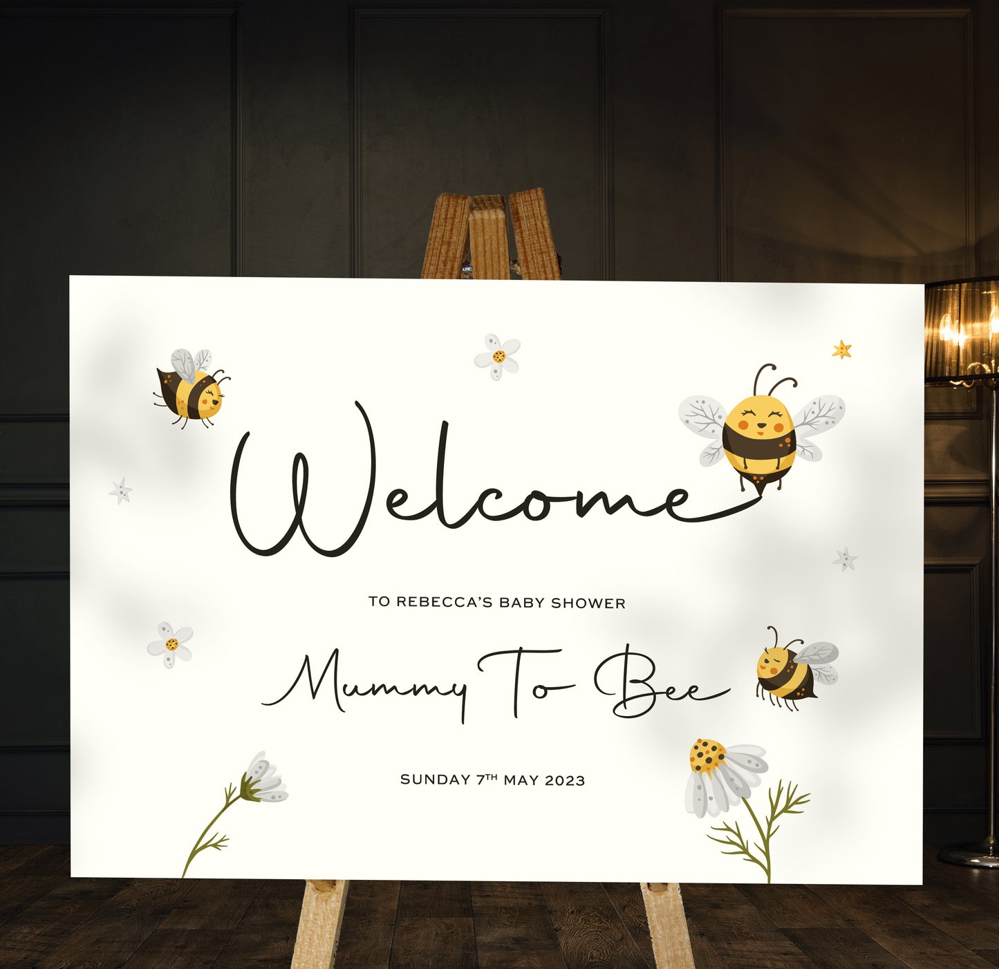 Mummy To Bee - Baby Shower Welcome Sign