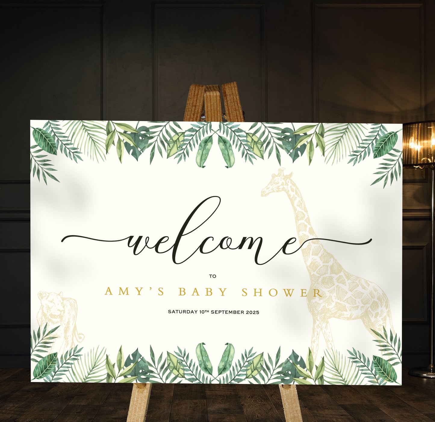 Safari - Baby Shower Welcome Sign