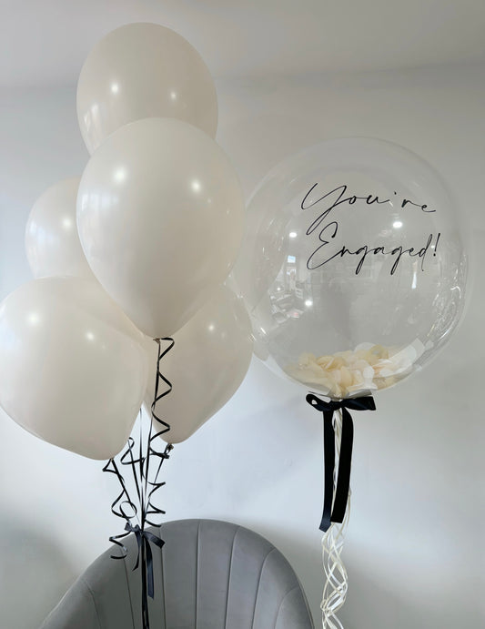 Personalised Bubble Balloon & Cluster of 5 Package