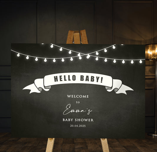 Chalkboard - Baby Shower Welcome Sign