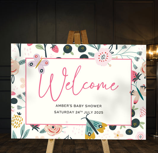 Summer - Baby Shower Welcome Sign