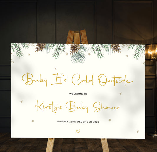 Winter - Baby Shower Welcome Sign