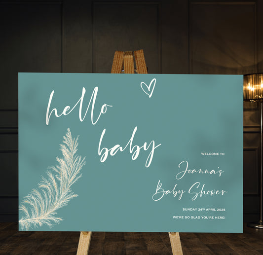 Pampas - Baby Shower Welcome Sign
