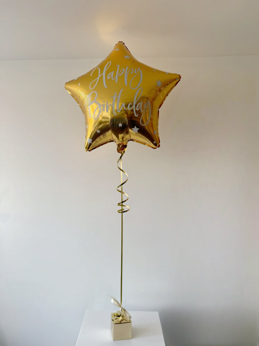 Happy Birthday Balloon - Gold