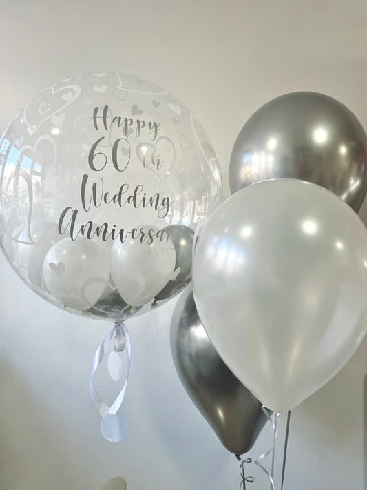 Personalised Bubble Balloon & Cluster of 3 Package